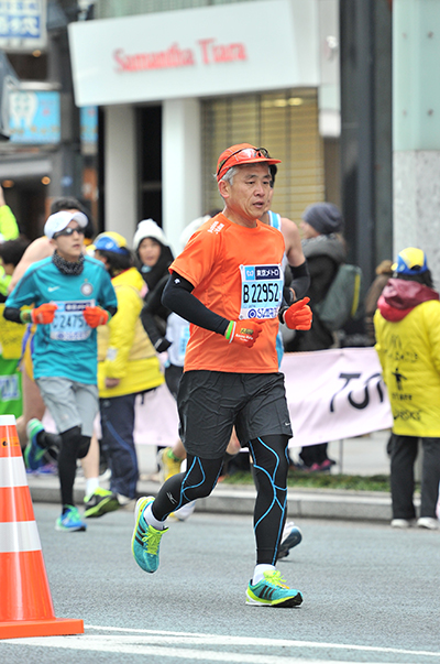 3時間9分24秒でゴールした2014年の東京マラソン