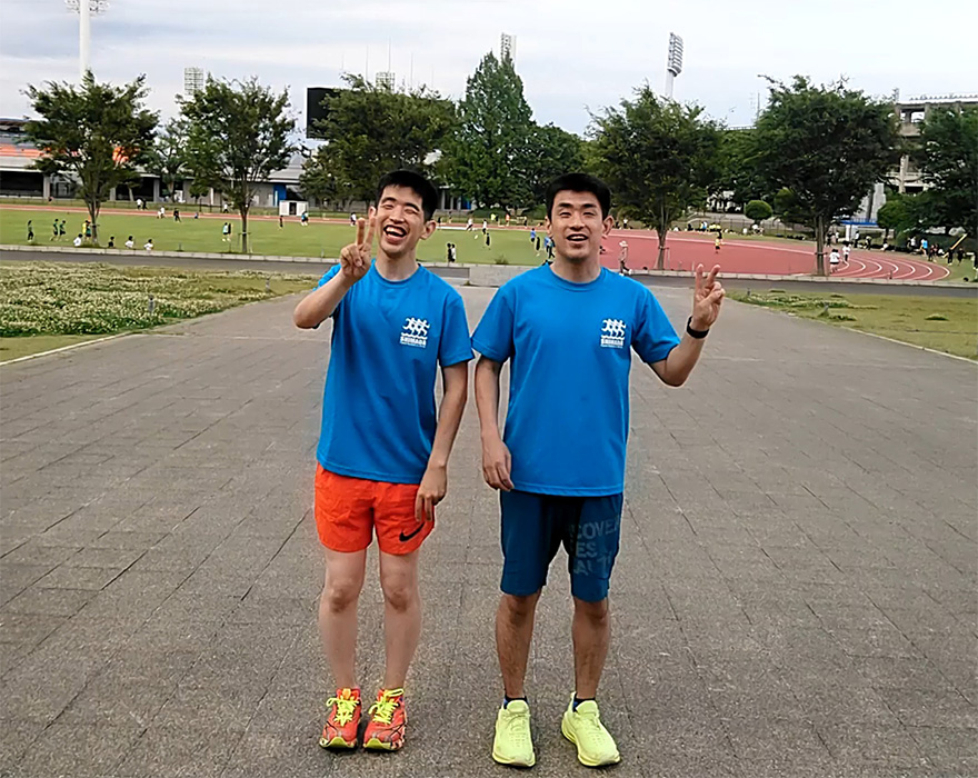 村松 優さん、賢さん（しまだ大井川マラソン）