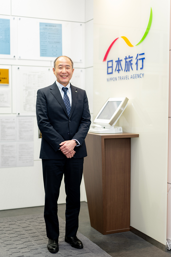 日本旅行代表取締役社長の吉田圭吾さん（59歳）