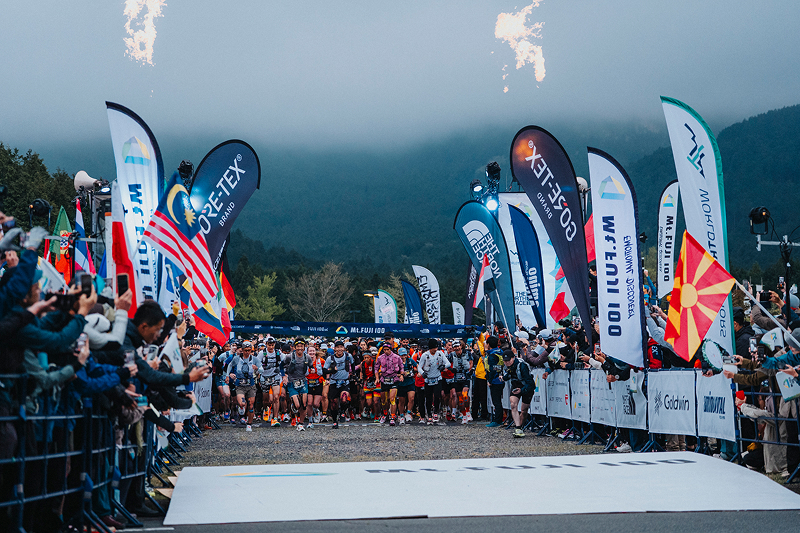 「FUJI100mi」と「KAI70k」は崩落のため約1.6km短縮したコースで実施された（写真／軍記ひろし）