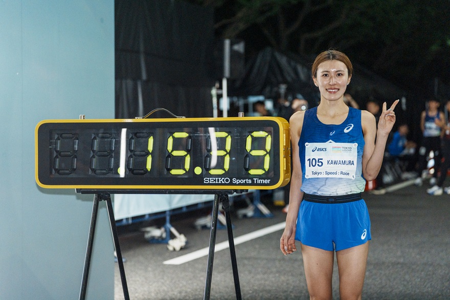 女子5kmで混合レースの日本記録を更新した川村楓選手