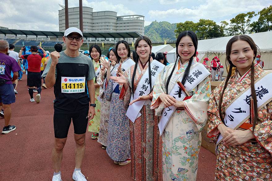 濃姫たちと撮影。シリーズ3大会で最もいいタイムだった