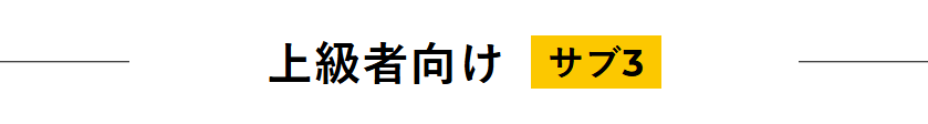 上級者向け【サブ3】