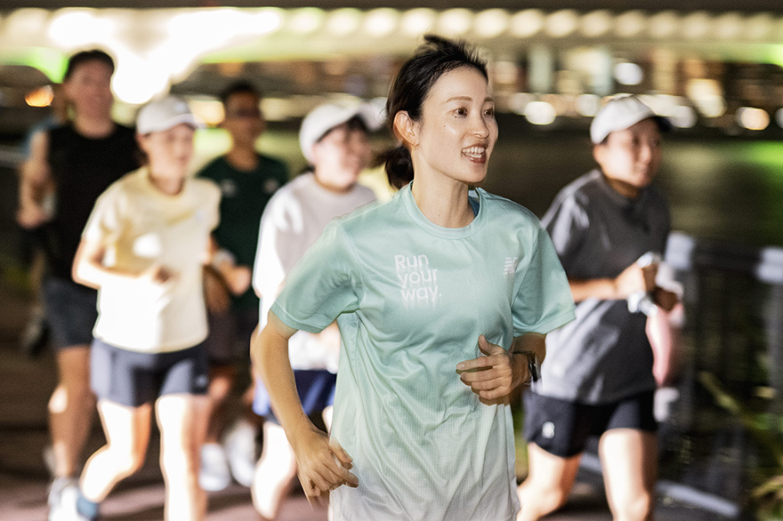 河口文コーチは、パナソニック女子陸上部で活躍し、現在はニューバランスのランニングコーチとして活動中